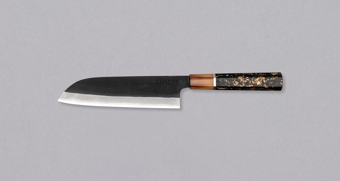 HAP-40 Santoku Black Gold Carbon 180mm (7.1")