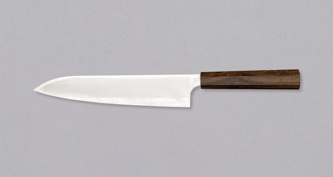 Hatsukokoro Kanetsugu Gyuto Chromax Migaki 240mm (9.4") [Ebony]