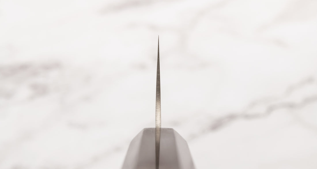 Hatsukokoro Kanetsugu Santoku Chromax Migaki 170mm (6.7") [Ebony]