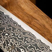Hatsukokoro Mercury Gyuto Kurozome Damascus 210mm (8.3") [Mono Olivewood]