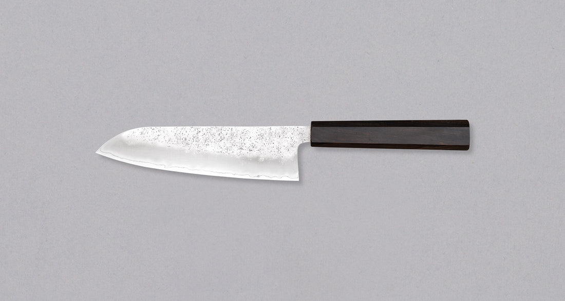 Hatsukokoro Ginrei Santoku Ginsanko Nashiji Ebony 170mm (6.7")