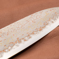 Hayabusa Santoku Aogami #2 Rainbow Damascus is a versatile Japanese kitchen knife ideal for preparing meat, fish, and vegetables. Its blade, made of Aogami #2 steel, is thin and precise. It excels in sharpness, edge retention, and ease of maintenance, but above all - looks - with the unique rainbow damascus pattern!