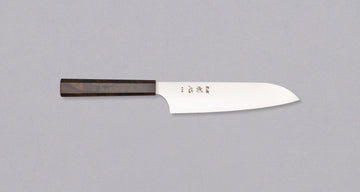 Hayabusa Santoku Aogami Super Ebony 180mm (7.1")