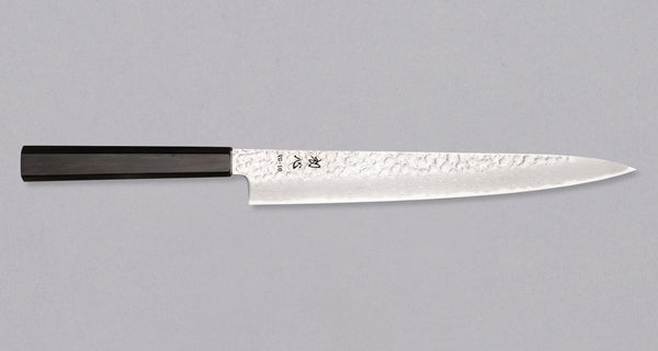Hayabusa Sujihiki VG-10 Tsuchime Damascus Ebony 270mm (10.6