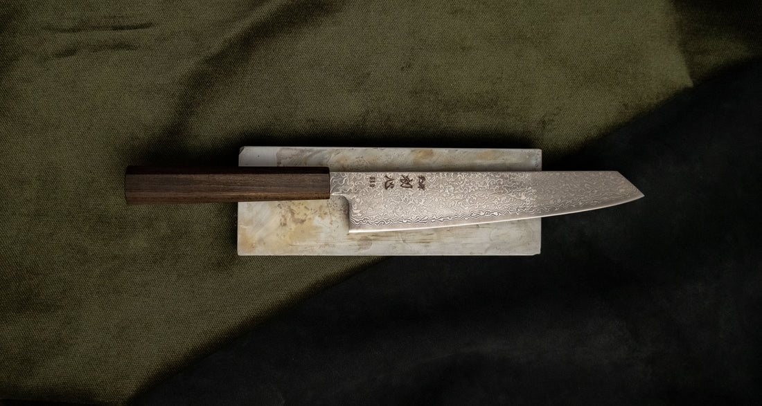 Hikari Kiri-Gyuto SLD Kurozome Damascus 205mm (8.1")
