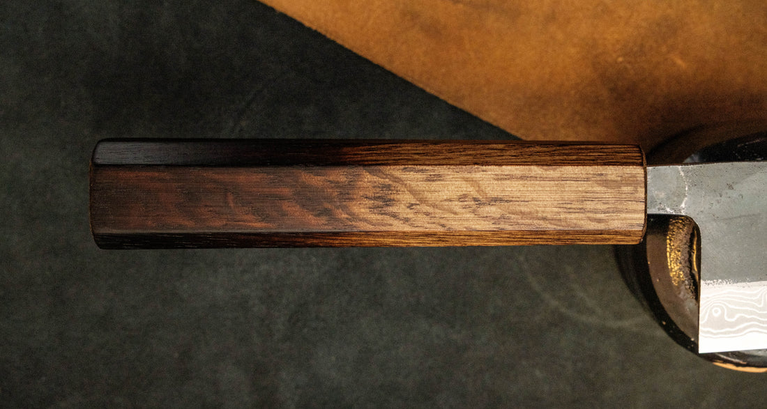 Naoto Kitaoka Bunka Aogami #1 damasco Kuro-uchi 180mm (7.1")
