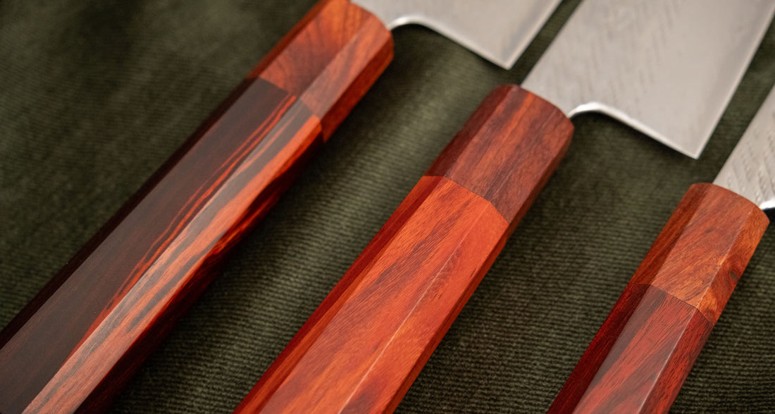 Hokiyama Gyuto Ginsanko Nawame Damascus 210mm (8.3") [Kaotan/Rosewood]