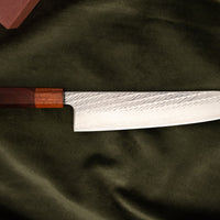 Hokiyama Gyuto Ginsanko Nawame Damascus 210mm (8.3") [Kaotan/Rosewood]