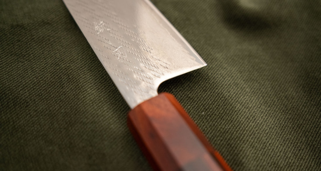 Hokiyama Santoku Ginsanko Nawame Damascus 165mm (6.5") [Kaotan/Rosewood]