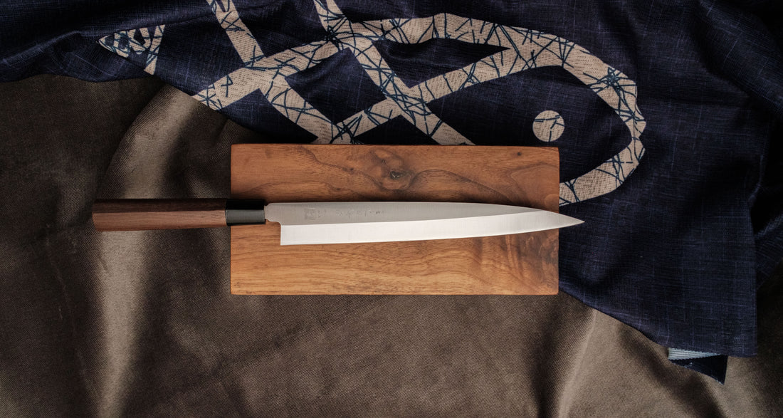 Hokiyama Yanagiba AUS-8 240mm (9.4") [walnut]