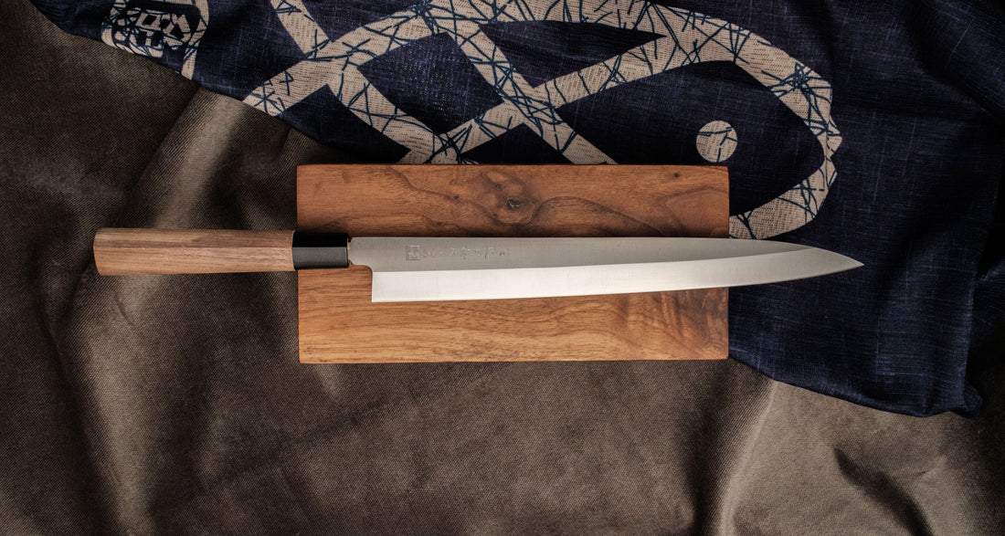 Hokiyama Yanagiba AUS-8 300mm (11.8") [walnut]