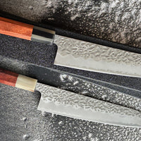 Hokiyama Gyuto Shirogami #1 Tsuchime Sandalwood 210mm (8.3")