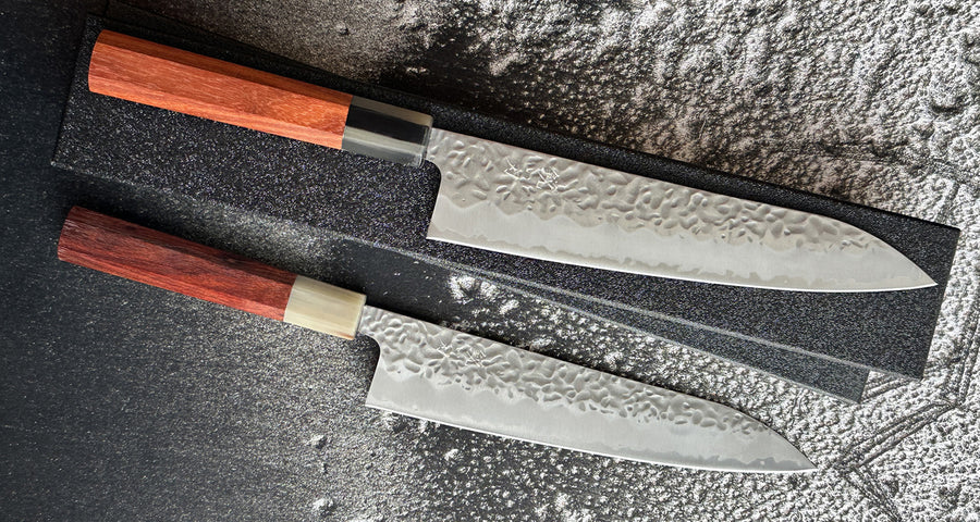 Hokiyama Gyuto Shirogami #1 Tsuchime Sandalwood 210mm (8.3")