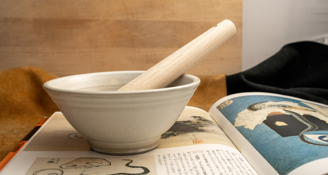 Japanese Ceramic Suribachi Mortar 150 mm