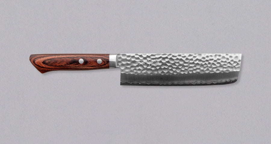 Etsu Village Hammered Nakiri Wide 165mm (6.5")_1