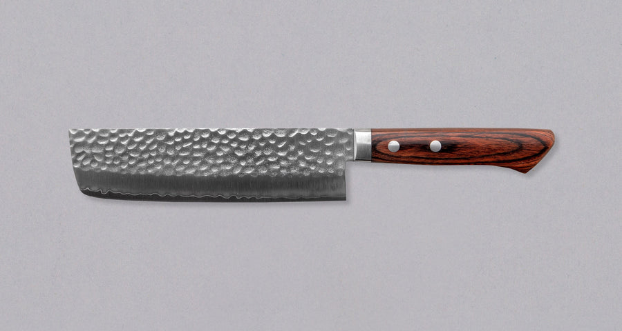 Etsu Village Hammered Nakiri Wide 165mm (6.5")_2