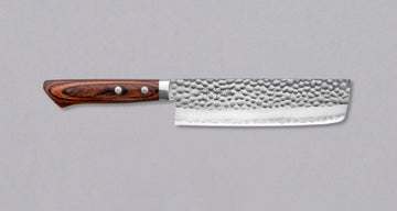 Etsu Village Hammered Nakiri Wide 165mm (6.5")