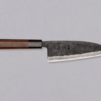 Discover the Kurokaze Ryo-Deba Aogami #2 Kuro-uchi 165mm – a robust, double-bevel deba knife crafted for fish enthusiasts and chefs alike. Unlike traditional single-bevel debas, this Ryo-Deba is easier to sharpen and ideal for tackling tough tasks, from slicing through large fish bones to handling chicken. Designed with a symmetrical blade, it’s perfect for both right- and left-handed users. Built for serious kitchen work, this durable knife is a must-have for professionals and skilled home cooks, especiall