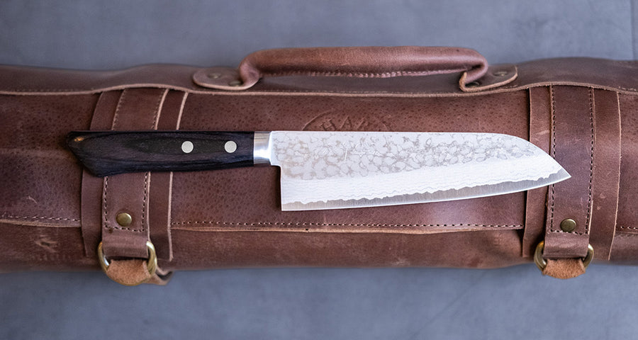 Etsu Village Damasco Santoku Nero 170mm (6.7")