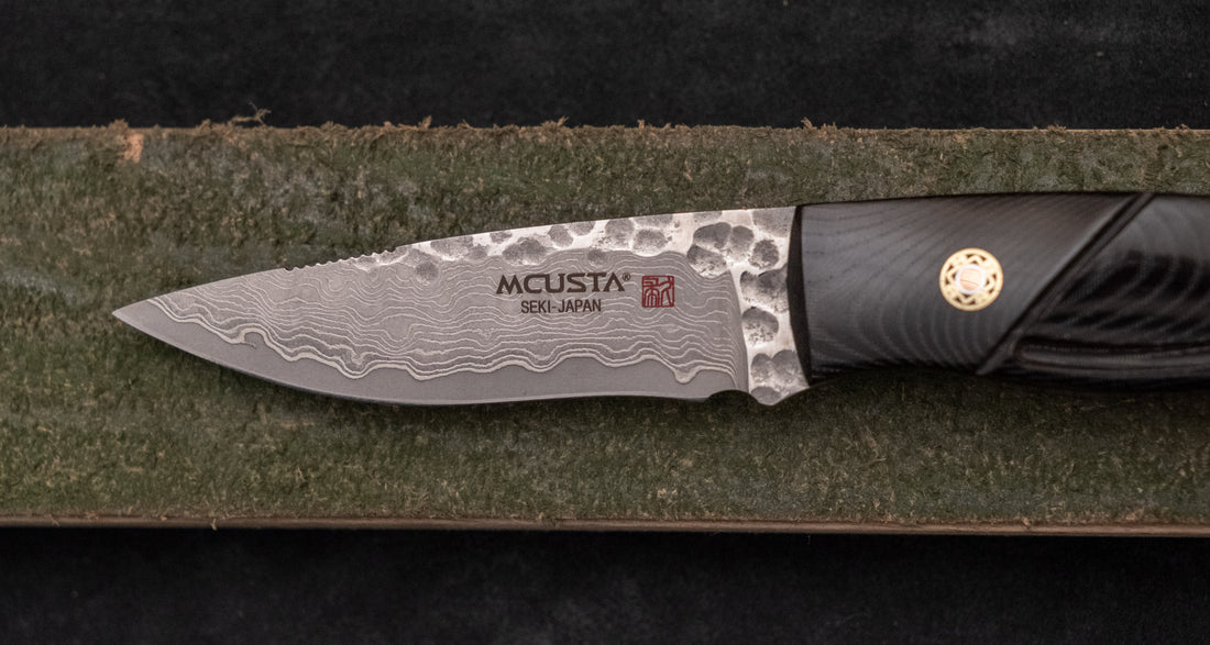 Mcusta Mike Irie Sport 100 Damascus VG-10 Black Micarta Fixed Blade [MC-0232DB]