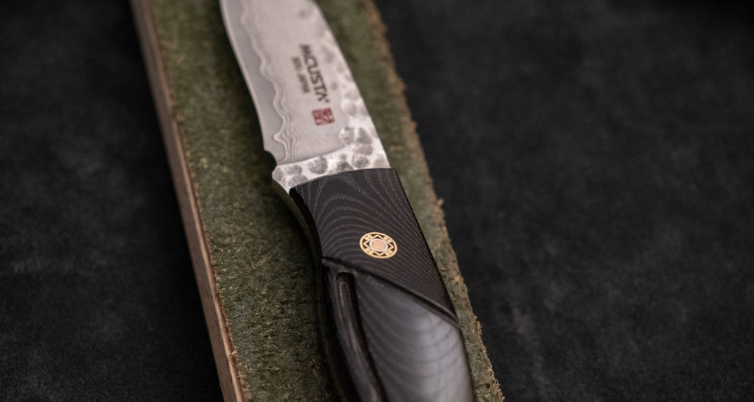 Mcusta Mike Irie Sport 100 Damascus VG-10 Black Micarta Fixed Blade [MC-0232DB]
