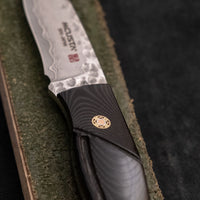 Mcusta Mike Irie Sport 100 Damascus VG-10 Black Micarta Fixed Blade [MC-0232DB]