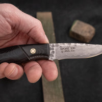 Mcusta Mike Irie Sport 100 Damascus VG-10 Black Micarta Fixed Blade [MC-0232DB]