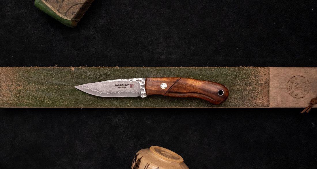 Mcusta Mike Irie Sport 100 Damascus VG-10 Core Ironwood Fixed Blade [MC-0231DI]