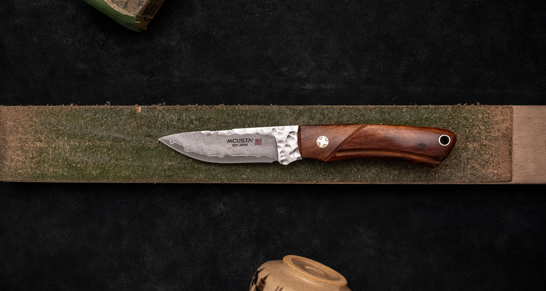 Mcusta Mike Irie Sport 200 Damascus VG-10 Core Ironwood Fixed Blade [MC-0232DI]