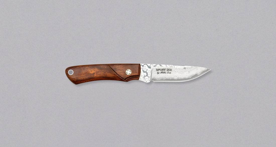 Mcusta Mike Irie Sport 200 Damascus VG-10 Core Ironwood Fixed Blade [MC-0232DI]