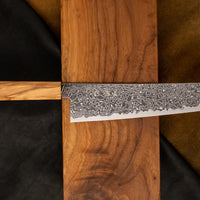 Hatsukokoro Mercury Kiri-Gyuto Kurozome Damascus 210mm (8.3") [Mono Olivewood]