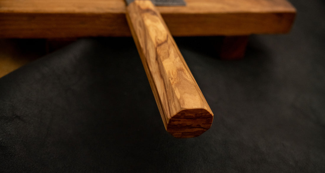 Hatsukokoro Mercury Kiri-Gyuto Kurozome Damascus 240mm (9.4") [Mono Olivewood]