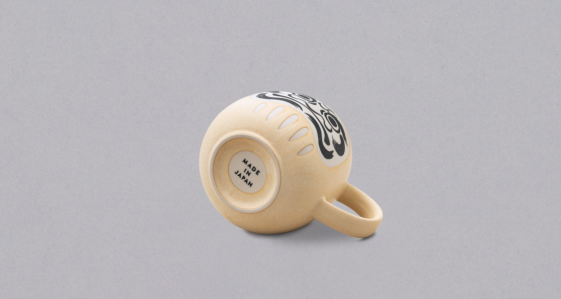 Mino Japanese Daruma Mug [beige]