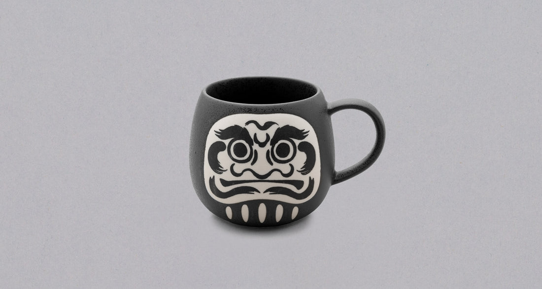 Mino Japanese Daruma Mug [black]