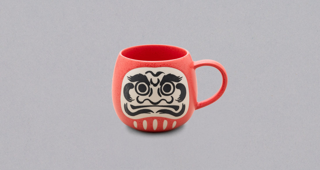 Mino Japanese Daruma Mug [red]