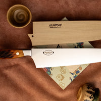 NENOX-S Gyuto Migaki 240mm (9,4") [Os sculptat Amber]