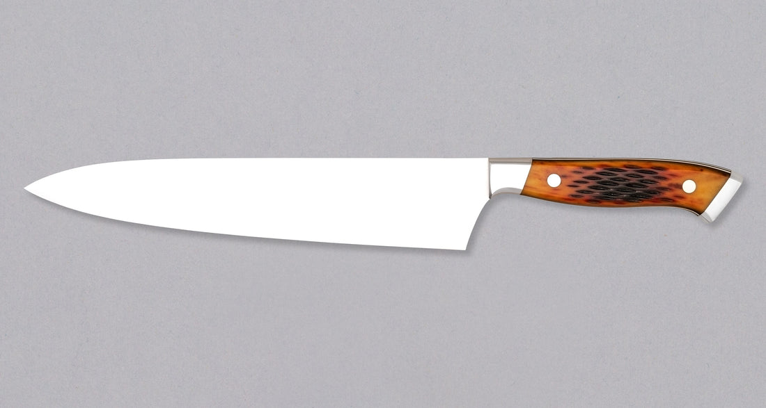 NENOX-S Gyuto Migaki 240mm (9,4") [Os sculptat Amber]