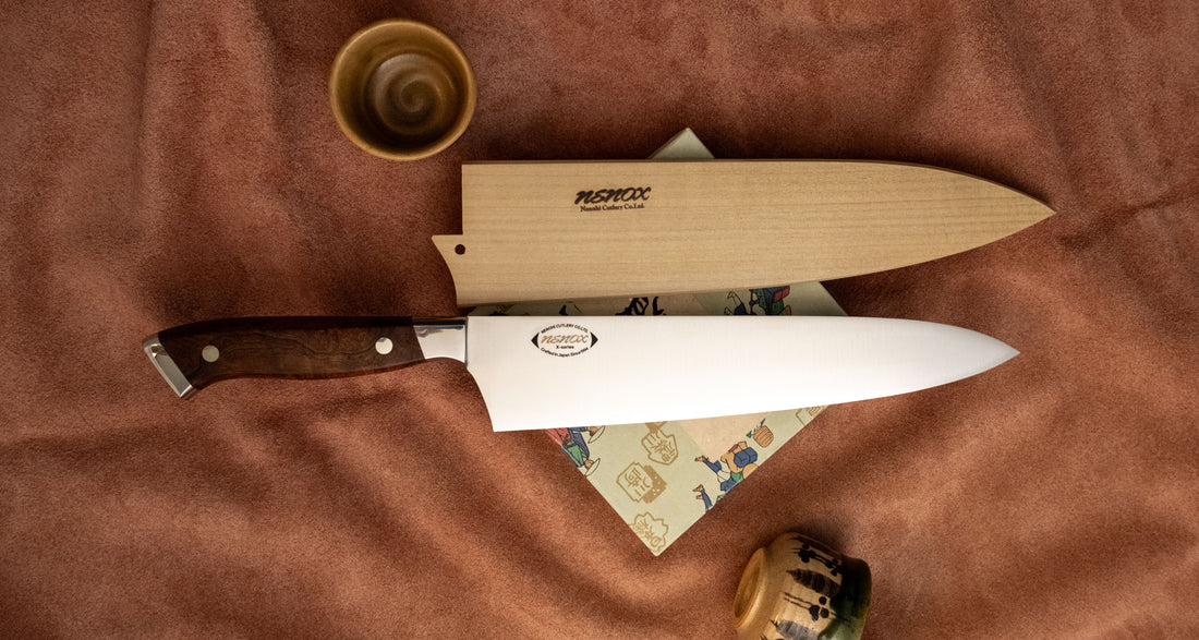 NENOX-X Gyuto Migaki 240mm (9,4") [Ironwood]