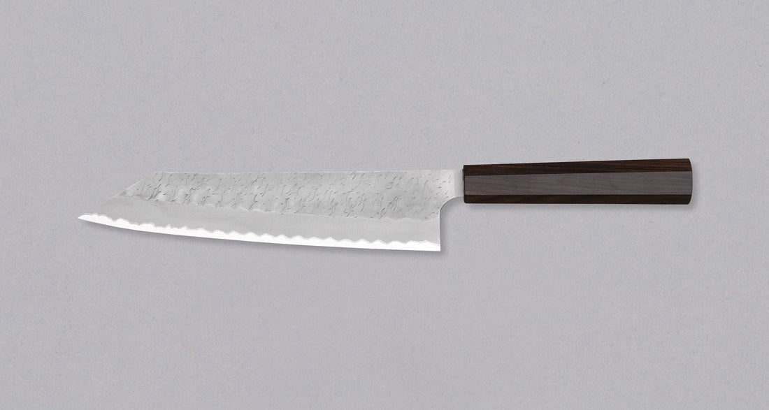 Nigara Kiri-Gyuto Aogami Super Migaki Tsuchime 240mm (9.4")
