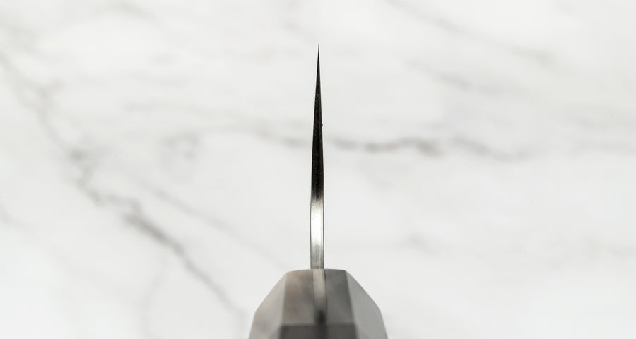 Nigara Santoku STRIX Damascus Tsuchime Wa Rosewood 180mm (7.1")