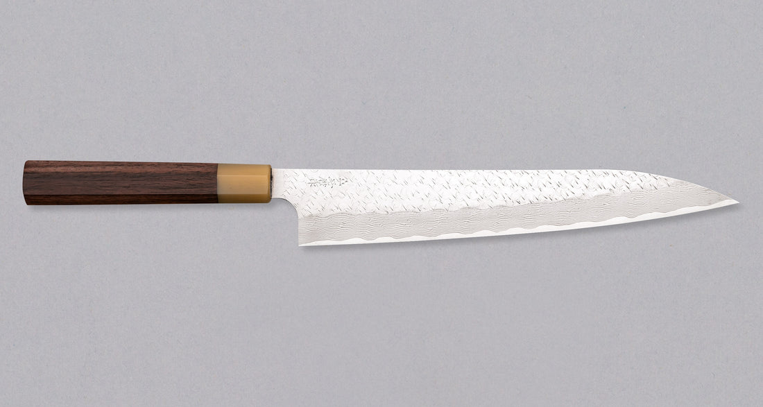 Nigara Sujihiki STRIX Damascus Tsuchime Wa Rosewood 270mm (10.6")