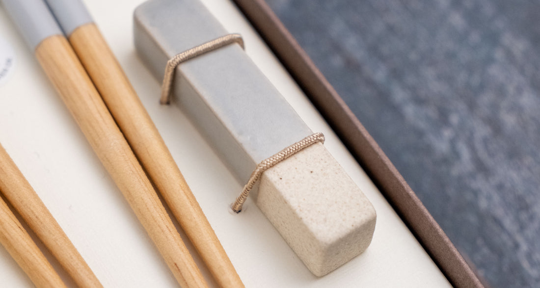 Haze Chopstick Gift Set – Grey and White