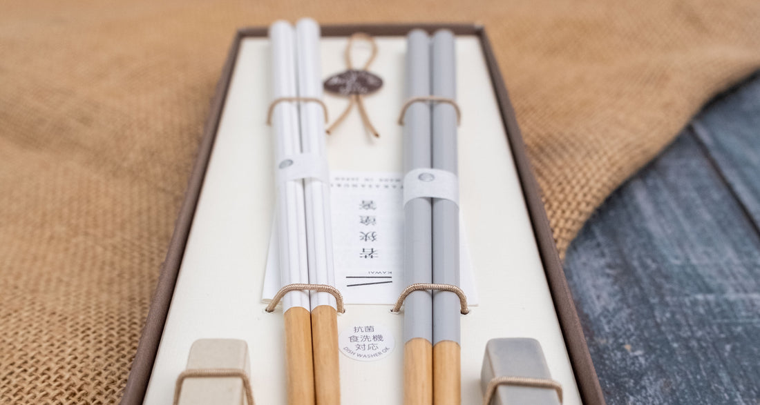 Haze Chopstick Gift Set – Grey and White