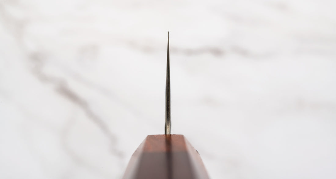 Hokiyama Gyuto Ginsanko Nawame Damascus 210mm (8.3") [Kaotan/Rosewood]