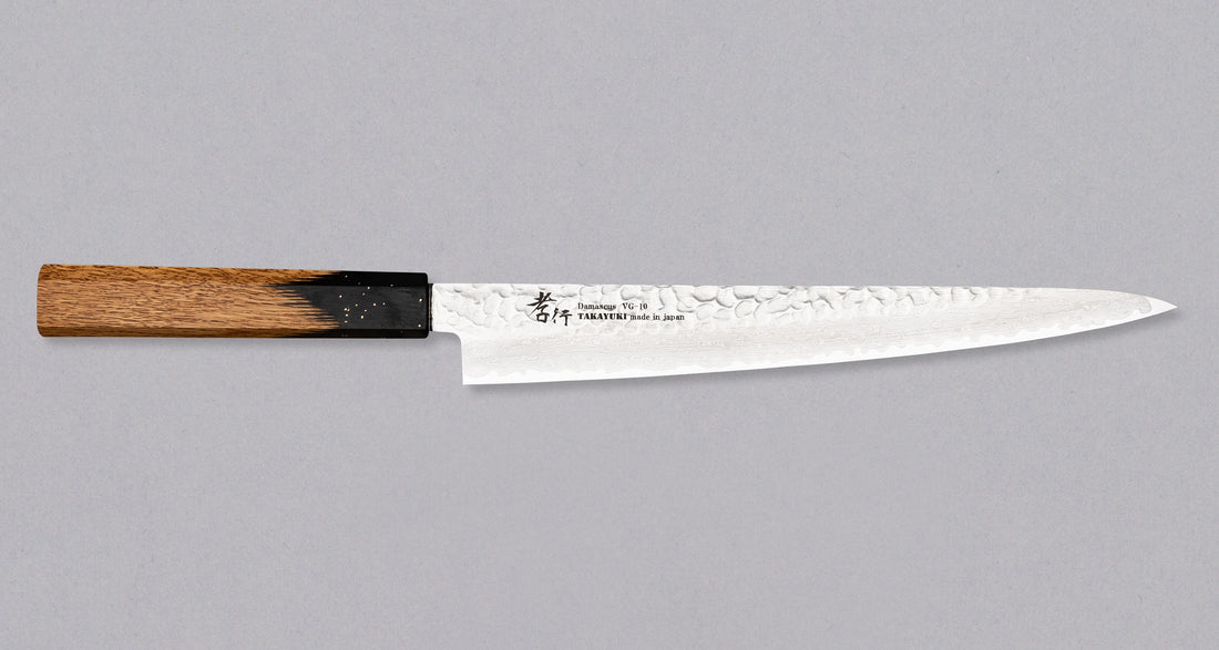Sakai Takayuki Kokushin Sujihiki VG-10 Damascus Wa 240mm (9.4")
