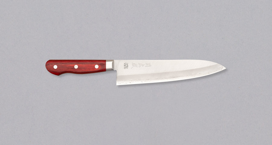 Seki Kotetsu Gyuto Vg-10 Migaki 200mm (7.9") [red pakkawood]