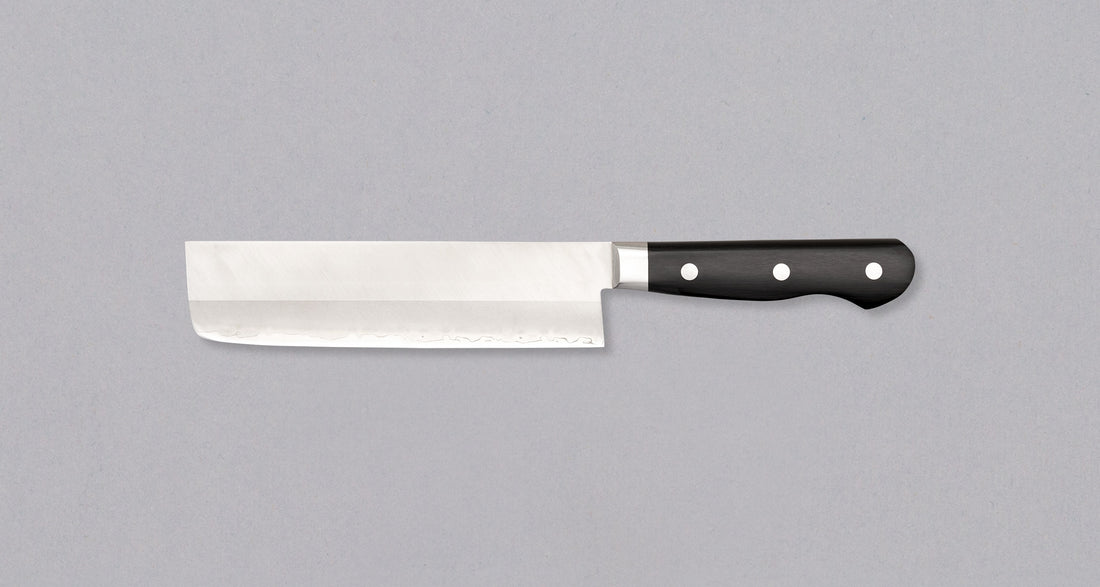 Seki Kotetsu Nakiri Vg-10 Migaki 165mm (6.5") [black pakkawood]