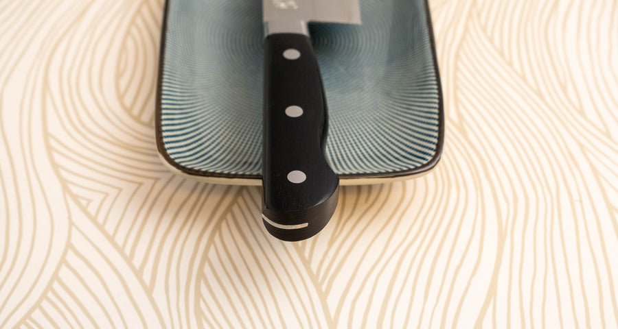 Seki Kotetsu Nakiri Vg-10 Migaki 165mm (6.5") [black pakkawood]