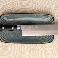 Seki Kotetsu Nakiri Vg-10 Migaki 165mm (6.5") [black pakkawood]