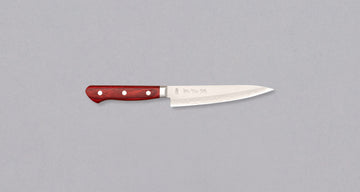 Seki Kotetsu Petty Vg-10 Migaki 135mm (5.3") [red pakkawood]
